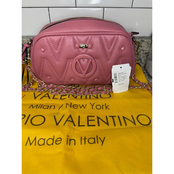 Mario Valentino Handbags - Women's Mario Valentino Pink Leather Crossbody Bag